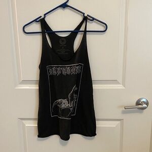 Black Graphic Tank Top